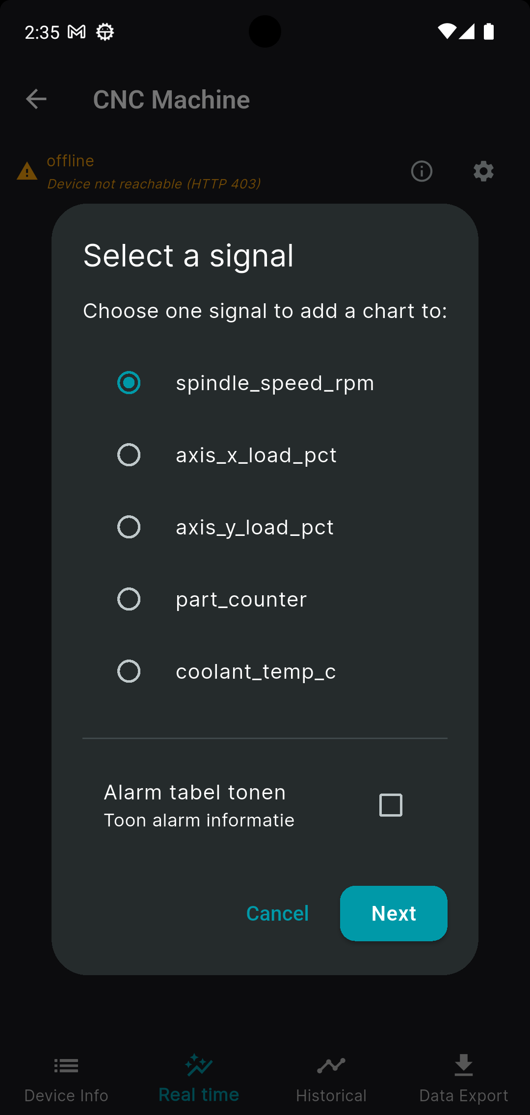 Use DataFleet to view device data screenshot 3_G